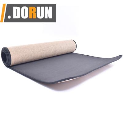 China Yoga Mat Slip-Proof Sweat-Absorbent Canvas Strip and Eco-Friendly Exercise Mat with Carry Bag Linen Yoga Mat for sale