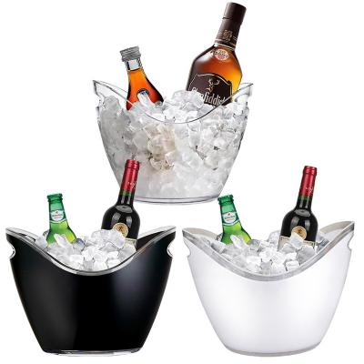 China Factory Direct Sale Viable Plastic Wine Champagne Beer Plastic Ice Bucket Ice Bucket With Big Handles Ice Buckets for sale