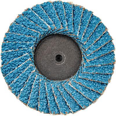 China Deburring 2 Inch Quick Change Flap Disc 60 80 Grit Sanding Disc High Density Zirconia Flat Disc with 1/4 Shank Holder for sale