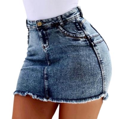 China Lady 2022 High Quality Fashion Breathable New Arrival Sexy Tights Waist Wrap Denim Skirts Jeans Skirts Women Short for sale