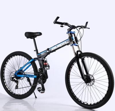 China High carbon steel mountain bike manufacturer supply 26 inch folding mountain bike bicycle with full suspension for sale