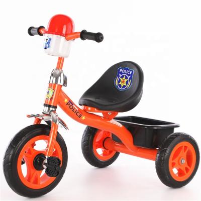 China Ride On Running Toy Large Orange Color Kids Tricycle With Rubber Grip for sale