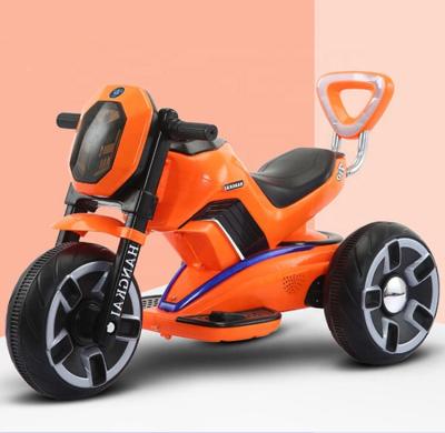 China Ride On Toy Customized Logo PP Material Kids Electric Motorcycle With Parents Handle for sale