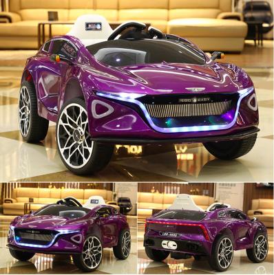 China Ride On Toy Metal Painted Color Purple Black Kid's Car Electric Remote Control Car for sale