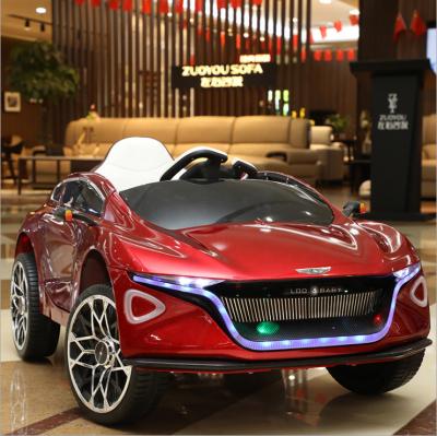 China Ride On Toy New 2020 Remote Control Car Kid's Electric Car Purple Ride On Toy Plastic Wheels With Two Battery Seat PU Light Weight Cover for sale