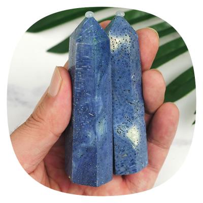 China Wholesale Europe Natural Loose Crystal Cuarzoss Quartz Stone Open Point Crystal Coral Jasper Healing Stones Tower for sale