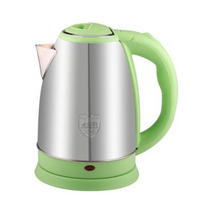 China 360 degree rotation bass electric kettle colorful stainless steel 2.0L with CE CBs with lower price for sale