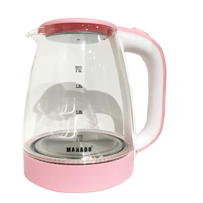 China 360 Degree Home Appliance 1.7L 2L Cordless Quick Rotate Low Jug Water Boiling Glass Electric Kettle for sale