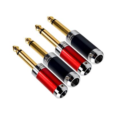 China ATAUDIO HIGH FIDELITY 6.5mm TS Soldering Mono Microphone Two-Core 6.35mm Audio Large Microphone Plug 6.5mm Ts for sale