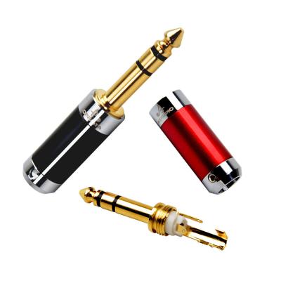 China ATAUDIO 6.5mm Plug 6.5TRS Guitar Microphone Cable Plug 6.5mm TRS Pure Copper Gold Plated Plug for sale