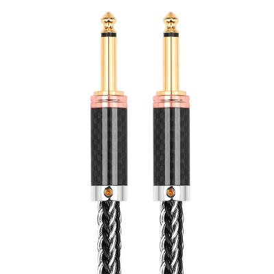 China Hi-Fi DVD Player HIFI Cable 6.5TS OCC Silver Noise Reduction 6.5mm Mono Guitar Audio Cable for sale