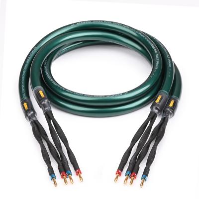 China ATAUDIO DVD Player One Pair Hi-Fi Speaker Cable OCC Speaker Wire High-Fidelity For Systems Y Plug Banana Plug Hi-Fi Speaker Cable for sale