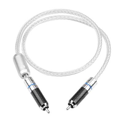 China Pure silver high fidelity high fidelity silver single crystal ohm RCA75 coaxial cable COMPUTER single crystal subwoofer COAXIAL COAXIAL CABLE for sale