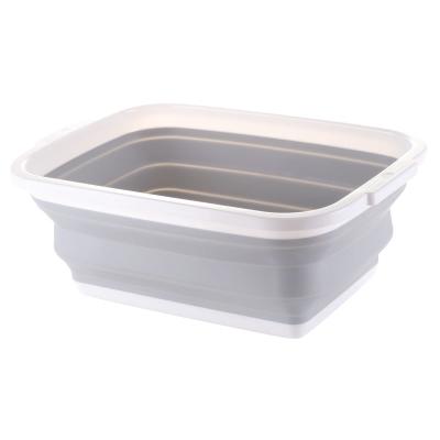 China Mutli-Use Mutli-Use Durable Foldable Dish Tub Plastic Silicone Portable Washing Tub Folding Tub Space Saving Basin for sale