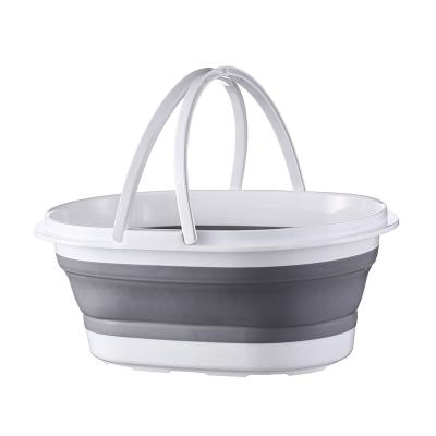 China Collapsible Plastic Folding Safe and Reliable Collapsible Plastic Water Bucket Water Mop Bucket Container PP+TPR for sale