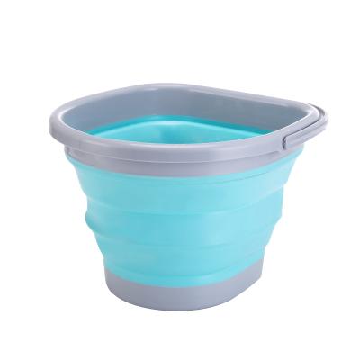 China 10L Square Circle Sustainable Water Container Space Saving Bucket Portable Collapsible Bucket for sale