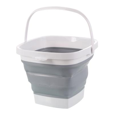 China 10L Square Circle Sustainable Water Container Space Saving Bucket Portable Collapsible Bucket for sale