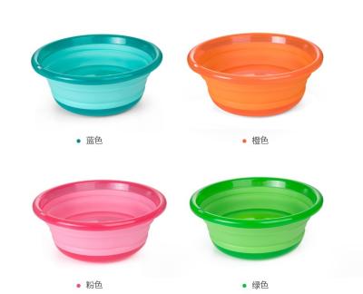 China Viable Silicone Collapsible Camp Lavatory Collapsible Basin For Outdoor Camping Fishing for sale