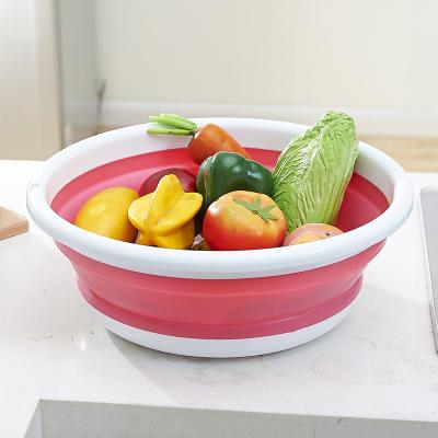 China Sustainable Square Circle Water Container Space Saving Bucket Portable Folding Basin for sale