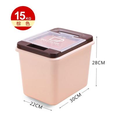 China Sustainable Rice Bucket Branded Modern Universal 1688 500g Bins Food Container Plastic Injection NANTONG Storage Boxes 15kg and Square for sale