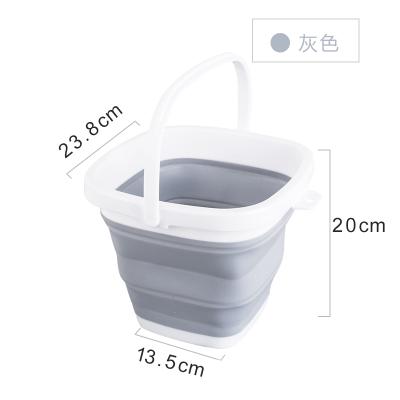 China Portable 5L Medium Square Water Container Space Saving Bucket Portable Folding Beach Bucket Viable For Motorhome for sale