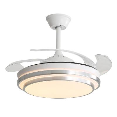 China 42 inch modern led fan light, retractable ceiling fan, ceiling fan with remote control lights for sale