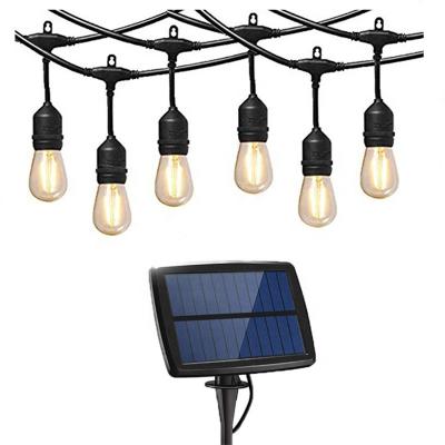 China Outdoor and Indoor Use Christmas Light Waterproof IP65 String Hanging Outdoor Solar Panel LED Backyard String Lights for sale