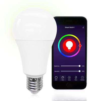 China Theme Park Smart Led Bulb Color Changing Lamp RGB A60 Wifi Smart Led Bulbs for sale