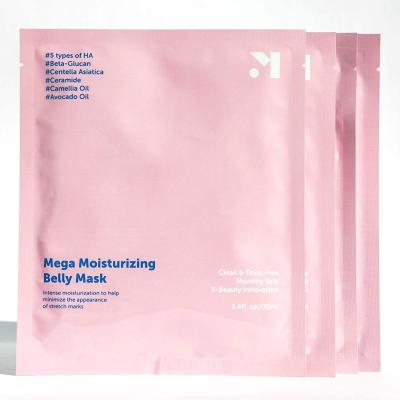 China Custom Moisturizer Moisturizer Hydrate Belly Mask With Reduce Stretch Mark Maternity Body Skin Care Belly Sheet Mask for sale