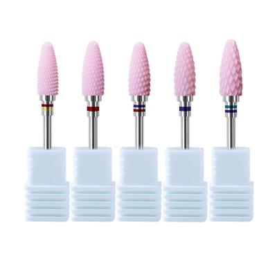 China Wholesale Ceramic Nail Drill Manicure Nail Burs Cuticle Bit Set Grinder Nail Salon Good Quality Nail Salon Nail Drill Bit Set for sale