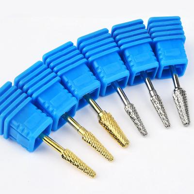 China Nail Salon Nail Drill Machine Nail Files Carbide Polisher Cutter Rainbow Color Coating Electric Nail Milling Drill Bit New for sale