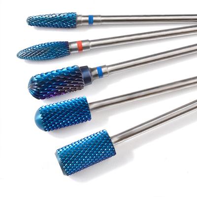 China High Quality Nail Salon Diamond Carbide Tungsten Milling Cutter Manicure Nail Salon Deburr Electric Nail Drill Bit Remove Acrylic Nail Drill Bit for sale