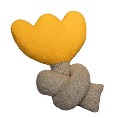 China Wholesale Yellow Flower Shape Pillow Soft Plush Flower Pillow Plush for sale