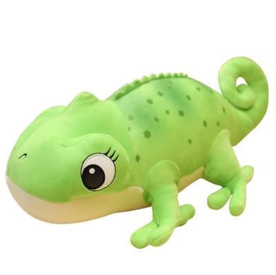 China Green Plush Chameleon Plush Pillow Animated Soft Chameleon Plush for sale