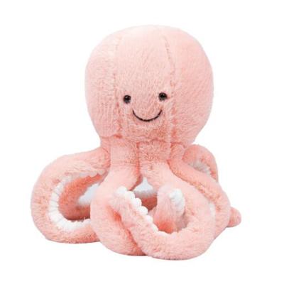 China Free Shipping 18cm New Style Plush Rabbit Fur Fabric 3 Colors Stuffed Cute Octopus Toy For Kids for sale