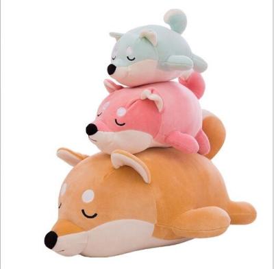 China Factory Wholesale Good Quality Fat Plush Cartoon Pillow Baby Shiba Inu Dog Cute Plush Stuffed Toys for sale