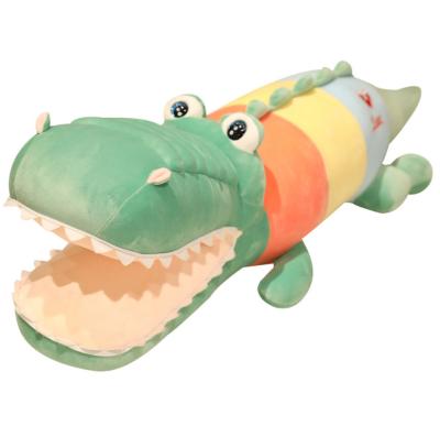 China Low MOQ Sample of Free Plush Shipping 80/100/120/150 cm Custom Stuffed Big Boa Soft Mouth Toy Colorful Alligator for sale