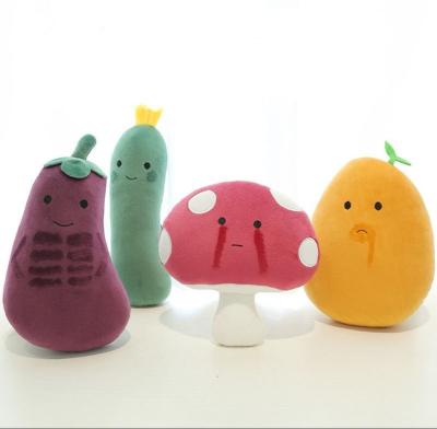 China Free Sample 25/40/50/75cm Stuffed Toy Souvenir Gift Fruit Vegetable Friend Pillow Fruit Vegetable Plush Toy Lovely for sale