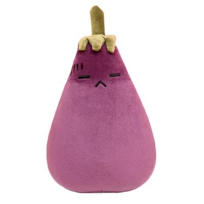 China Plush Custom Design Lovely Souvenir Gift 25/40/50/75cm Fruits And Vegetables Shamed Face Pillow Plush Eggplant High Quality Toy for sale