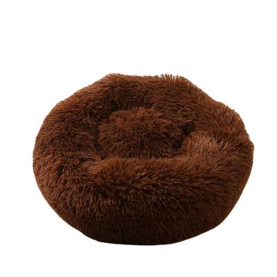 China Manufacturer Custom Direct Easy Wash Gift Plush Brown Pet Egg Shaped Cat Or Dog Pet Bed for sale