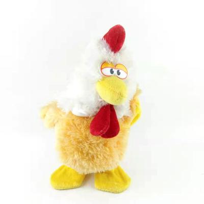 China Funny Stuffed Plush Dancing Chicken Standing Toy for sale