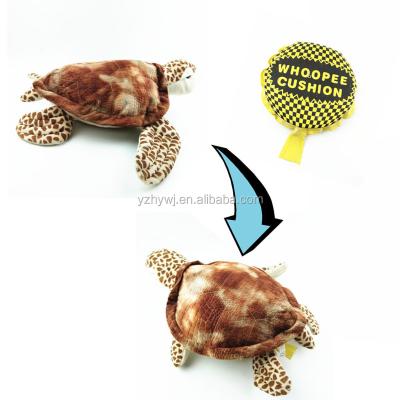 China Soft Plush Toy Turtle Design Joke Toy Whoopee Cushion for sale