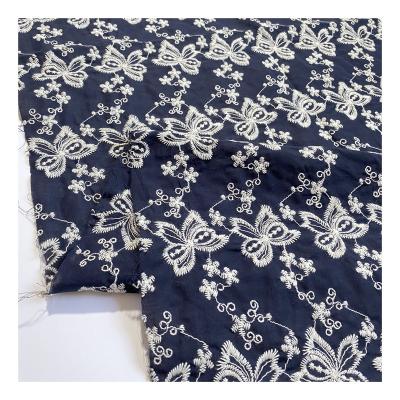 China 100% Sustainable Harvest Cotton Voile Border Supply Eyelets Floral Embroidery Fabric From Manufacturer For Women And Girls for sale