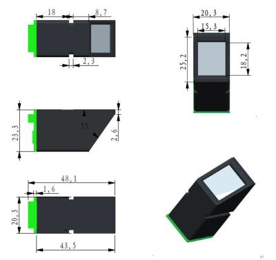 China Biometric Sensor Optical Fingerprint Reader Fingerprint Recognition Reader Module Waterproof/Waterproof Scanner Module for sale