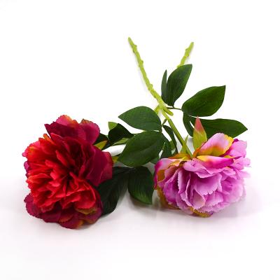 China Natural high quality single touch peony artificial flowers for wedding decoration for sale