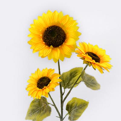 China Wholesale Natural Touch Artificial Flower Flowers Yellow Silk Sunflower for sale