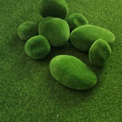 China Natural Touch Fake Moss Stone High Quality Artificial Moss Balls Indoor Artificial Grass for sale