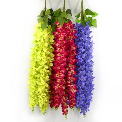 China Natural touch artificial silk wisteria flower for artificial flower decorative tree for sale