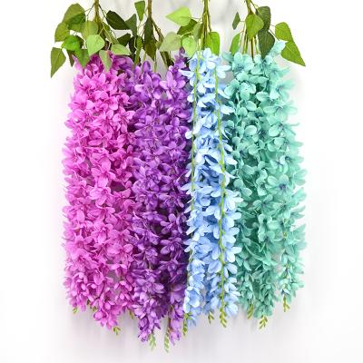 China Wisteria Touch Hanging Silk Flowers Natural Wholesale Artificial Real Flower Touch for sale