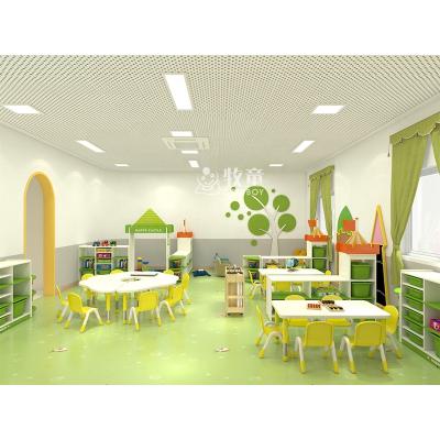 China Modern COWBOY Design Kindergarten Classroom Nursery Table and Chair Child Care Center Furniture Set for sale